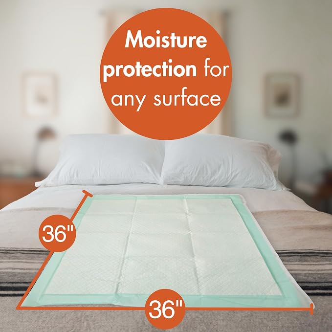 Caring Disposable Underpads 36 x 36 in, Heavy Absorbency Bed Pads, Chucks Pads - Image 2