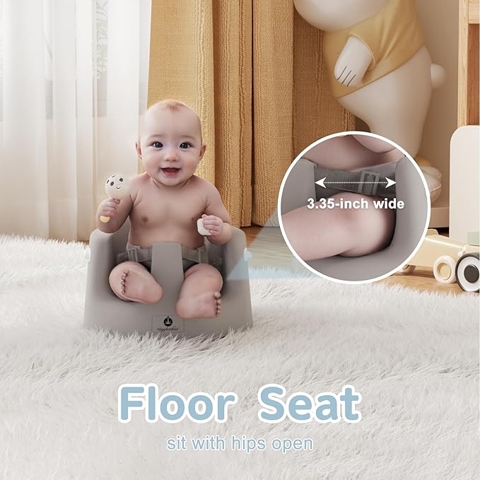 Baby Floor Seat with Removable Tray – Portable Feeding & Activity Booster Seat - Image 2