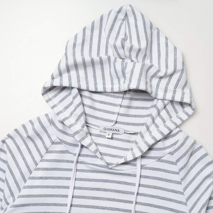 GINKANA Maternity Hoodie Long Sleeves Shirts Casual Maternity Top Pregnancy - Image 3