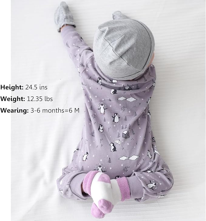 Newborn Baby 2-way Zipper Romper Cotton One-piece Jumsuit 3-pack, 0-24 Months - Image 4
