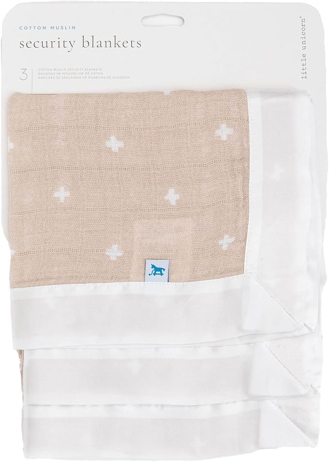 Little Unicorn Security Blankets 3 Pack | 100% Cotton Muslin - Image 5