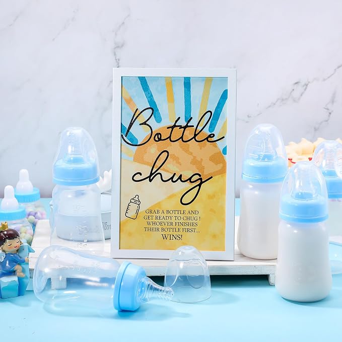 Roowest Bottle Chug Baby Shower Game Favors Including 18 Pcs Feeding Bottles - Image 4