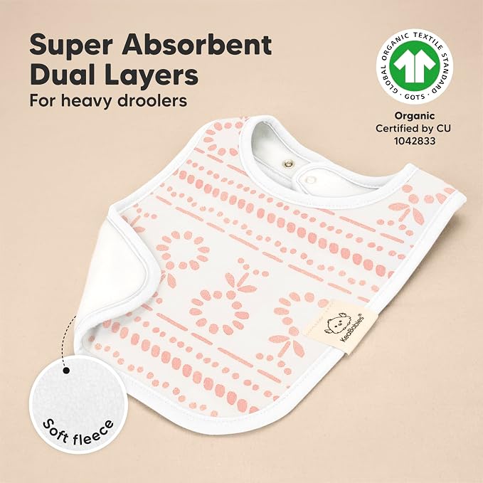 KeaBabies 8-Pack Organic Baby Bibs - Image 4