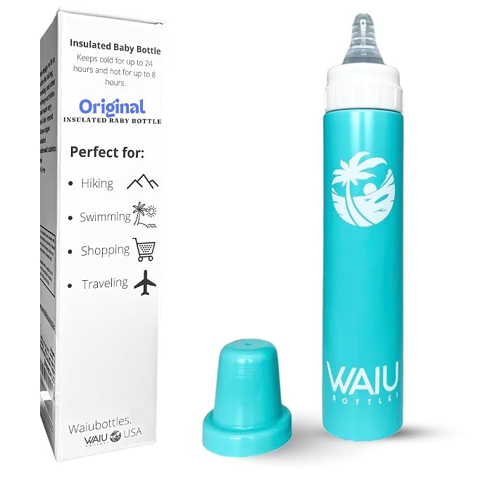 Versatile Waiu Insulated Baby Bottle | 4 oz & 6 oz Sizes | Keeps Drinks Hot by WaiuBottles