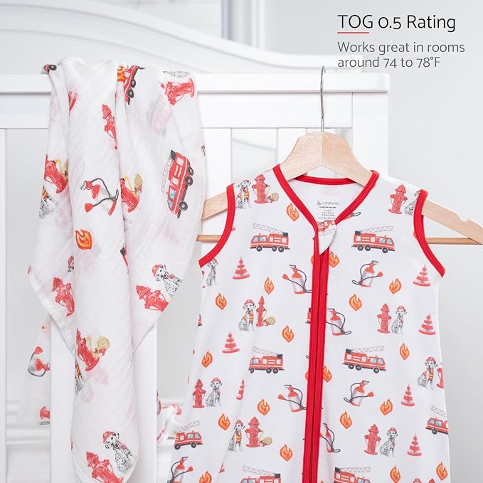 LollyBanks Baby Sleep Sack, 100% Cotton Wearable Blanket 2-Way Zipper Sleep - Image 3