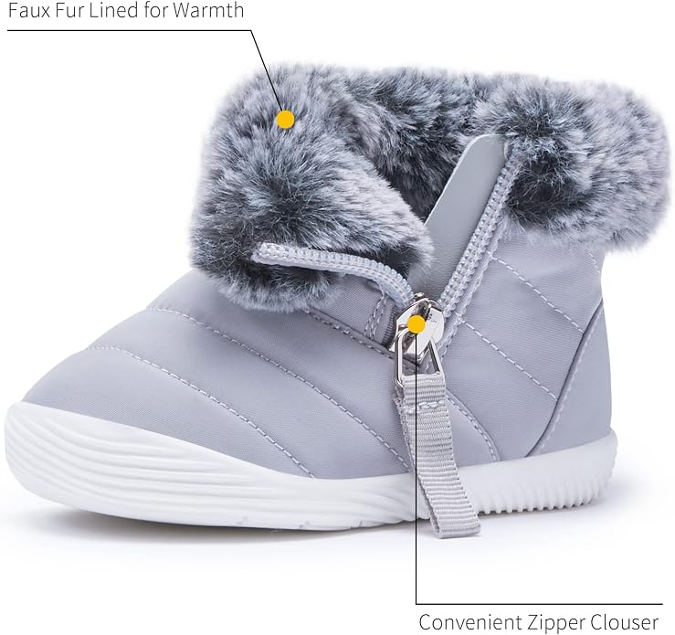 BMCiTYBM Baby Boy Girl Snow Boots Waterproof Winter Warm Booties Nonslip - Image 2