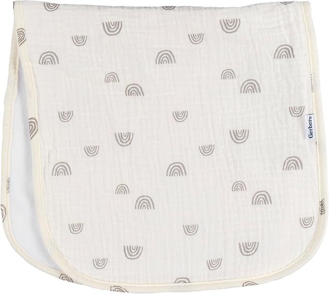 Gerber Baby Unisex Muslin Burp Cloths 5-Pack, Large Size 20" x 10" - Image 3