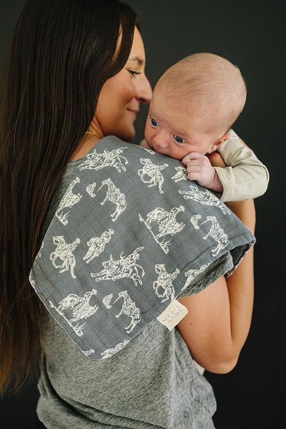 Mebie Baby Burp Cloths, Muslin Burp Cloth Set - Image 5