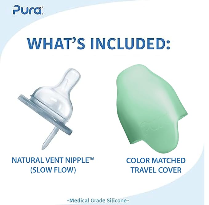 Pura Kiki 5oz/150ml Stainless Steel Anti-Colic Infant Bottle w/Silicone Natural - Image 2