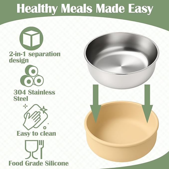 Mity rain Stainless Steel & Silicone Bowls - Image 4