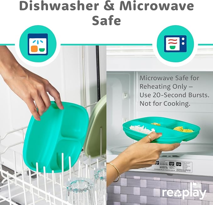 Re-Play Toddler Plates with Dividers - Image 7