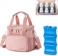 Breastmilk Cooler Bag with Ice Pack Fits 6 Baby Bottles up to 9 Ounce, Breast by BABEYER