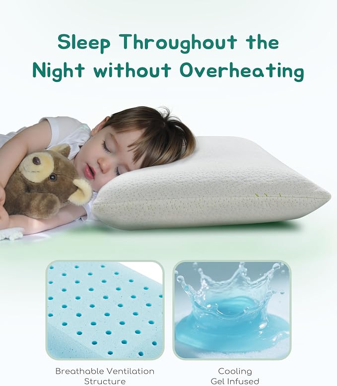Toddler Pillow, Adjustable Memory Foam Small Pillow - Image 3