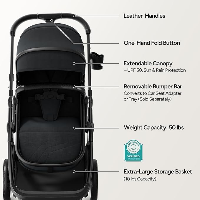 Mompush Wiz 2 in 1 Baby Stroller - Image 6