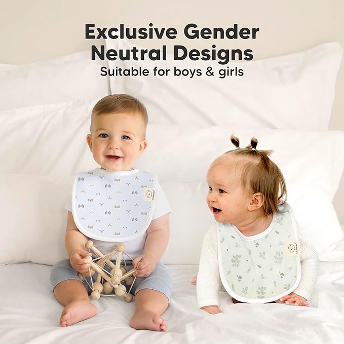 8-Pack Organic Baby Bibs for Boys, Girls - Image 6
