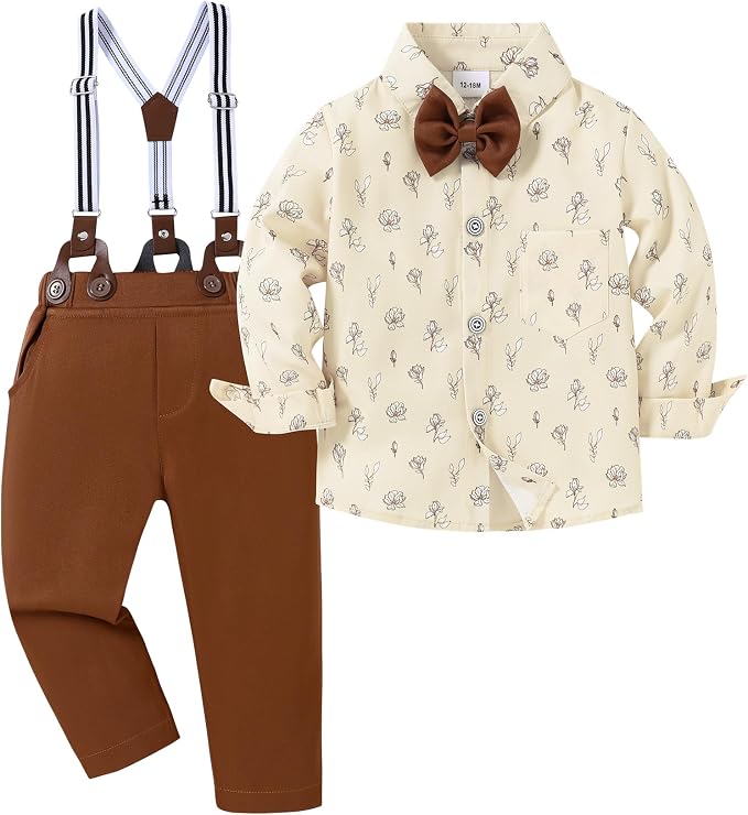 nilikastta Boy Suit Toddler Boy Outfit Boy Dress Shirt by Nilikastta