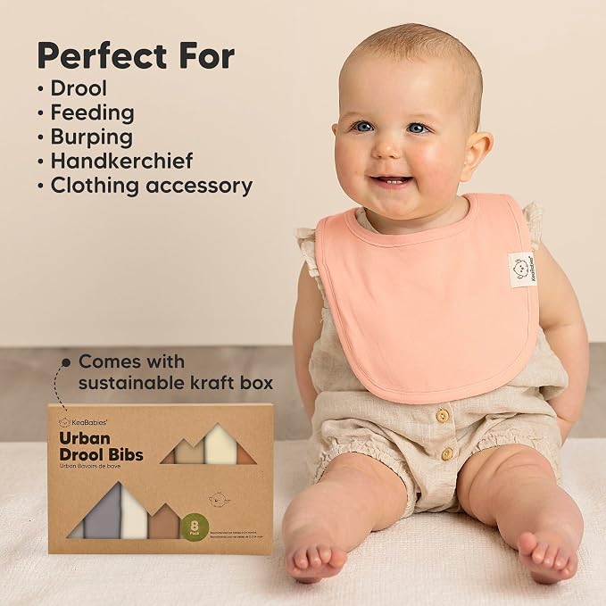 8-Pack Organic Baby Bibs for Boys, Girls - Image 7