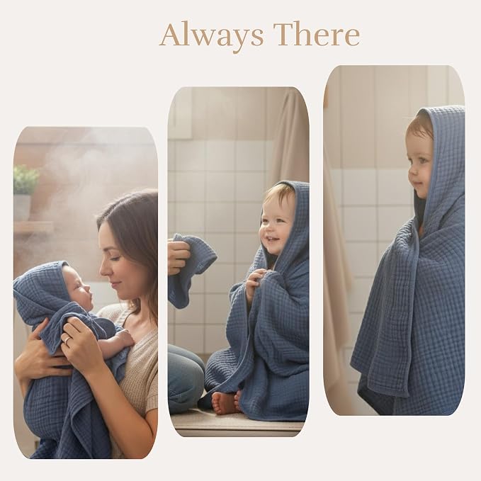 4-Piece Muslin Bath Towel Set - Image 5