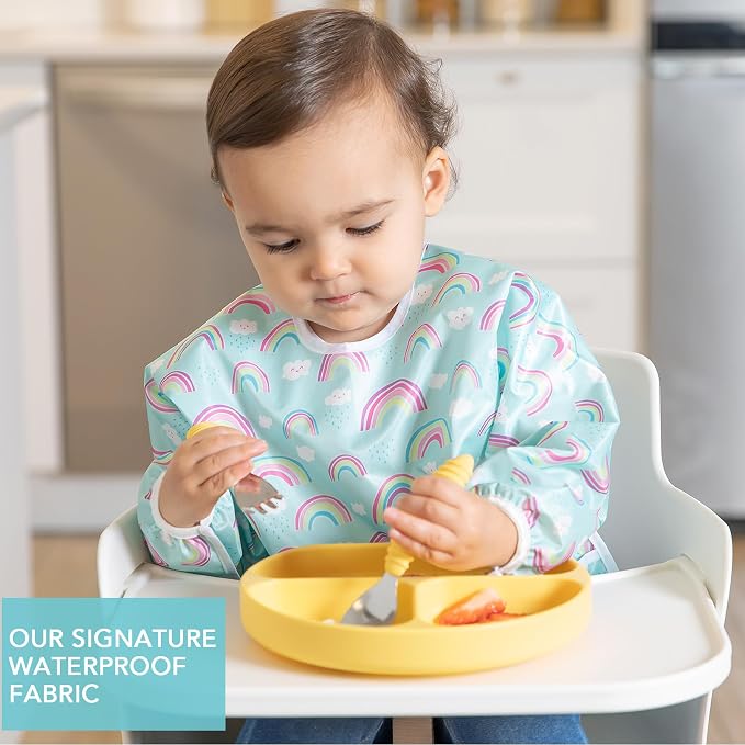 Bumkins Sleeved Bib for Girl or Boy, Baby and Toddler for 6-24 Mos, Essential - Image 3