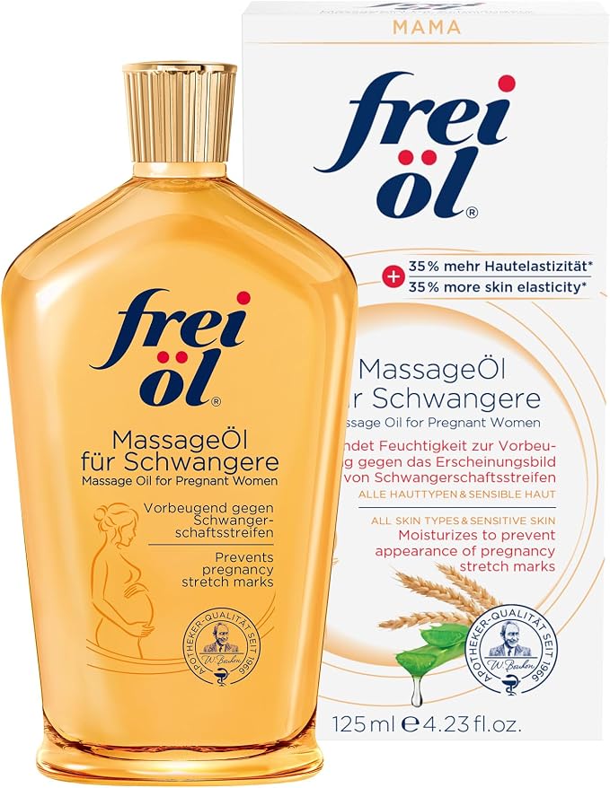 Massage Body Oil for Pregnant Woman – Maternity Skincare Oil, Skin Elasticity by frei+%C3%B6l