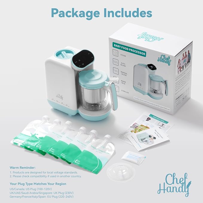 Chefhandy Baby Food Maker, Steamer & Blender, Puree Maker - Image 6