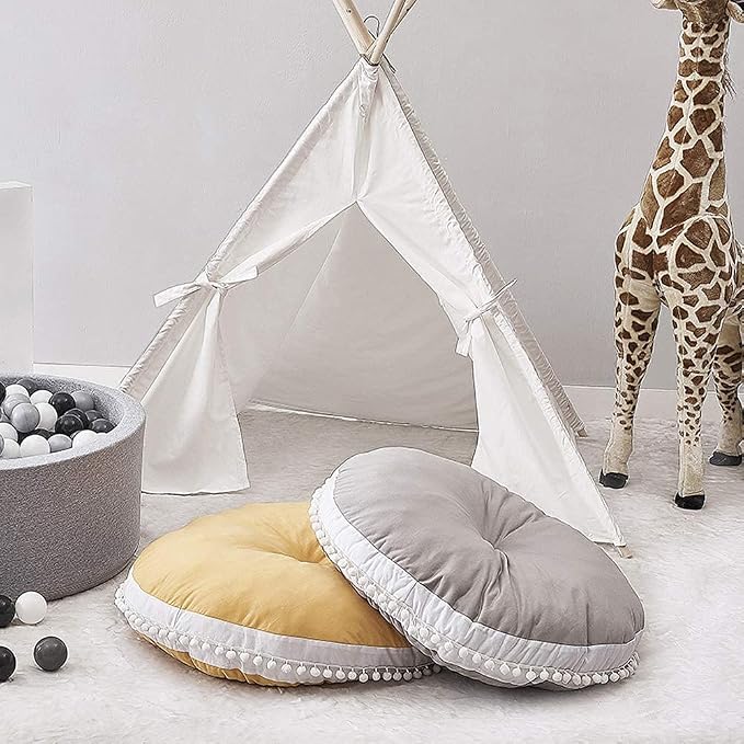 Large Kids Floor Cushion Seating, Circle Kids Floor Pillow - Image 5
