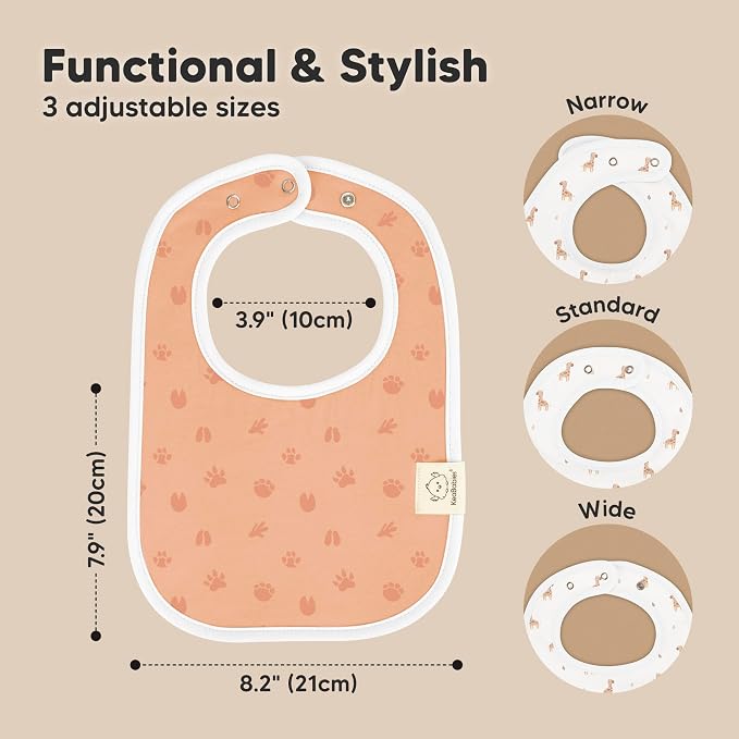 KeaBabies 8-Pack Organic Baby Bibs - Image 2