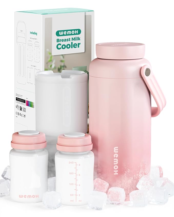 Breast Milk Cooler Bottle-24H Double-Layer Cooling, TSA Approved, 2 Leakproof by WEMOH