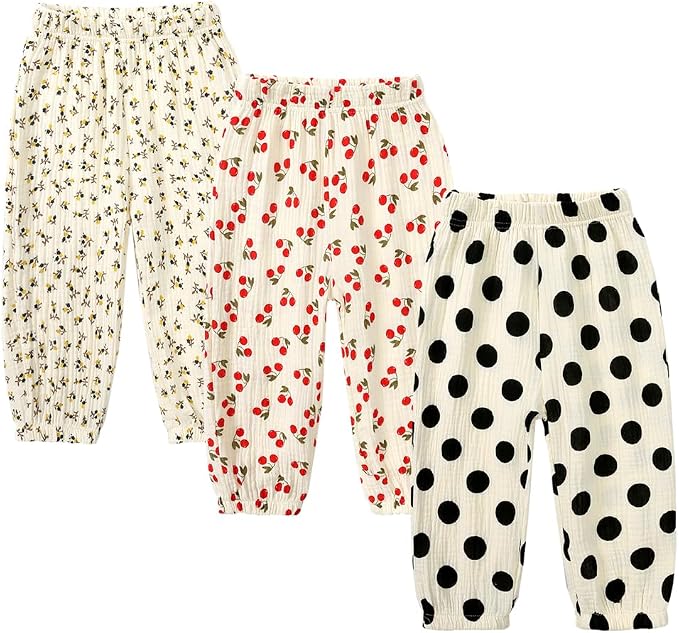 MYGBCPJS Baby Boys Girls Cotton Linen Trousers Kids Casual Ankle Pants Loose - Image 2