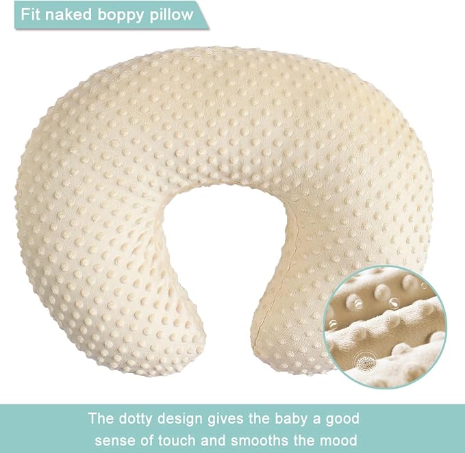 iEvolve Minky Nursing Pillow Cover Breast Feeding Pillow Cover Slipcover U Shape - Image 4