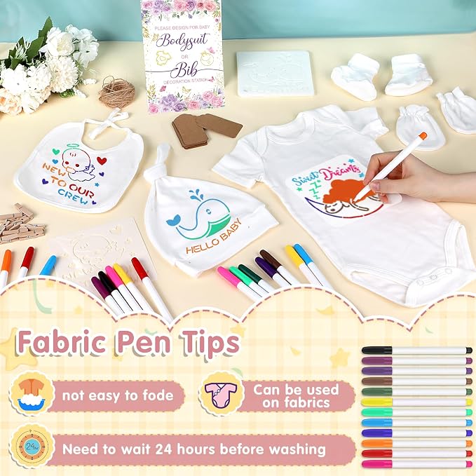 162Pcs Baby Shower Game Decorations Kit - Image 3