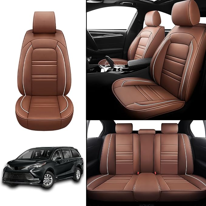 Seat Covers for Toyota Sienna 2004-2025 | 5-Seats Leather Seat Covers - Image 2