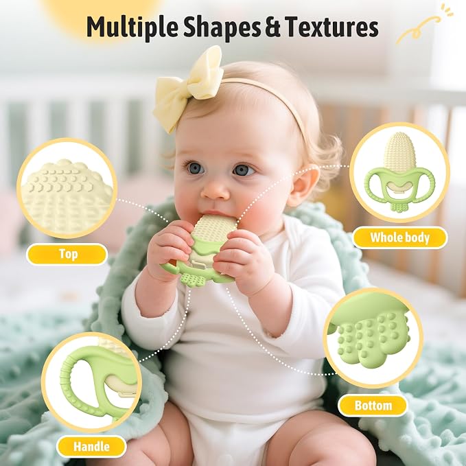 akolik Baby Teething Toys, Baby Frozen Teething Relief, BPA Free Infant Chew - Image 3