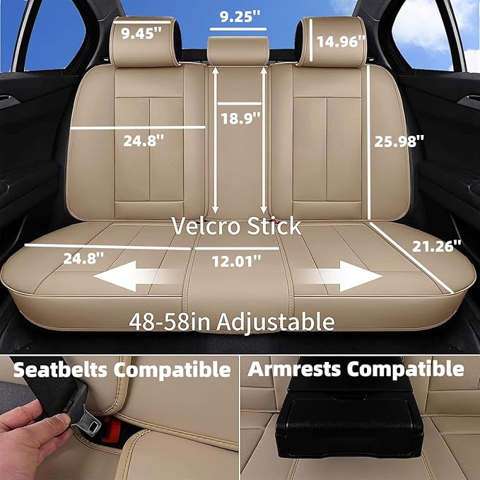 Coverado Car Seat Covers Full Set, Seat Covers - Image 4