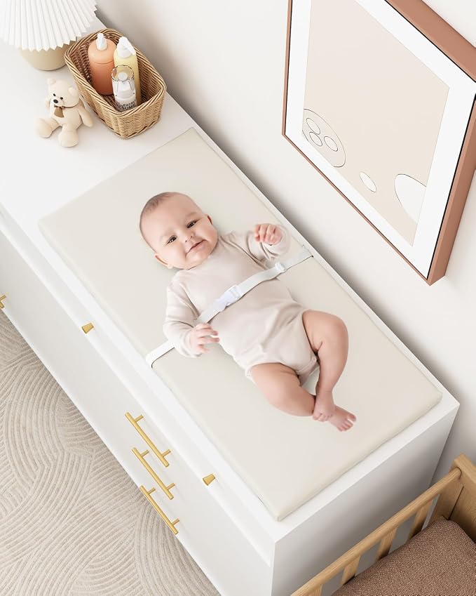 Wipeable Baby Changing Pad for Dresser and Table, Cozy Diaper Changing Pad - Image 4