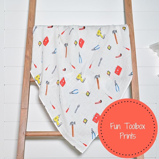 LollyBanks Muslin Swaddle Blankets, Soft Cotton Muslin Baby Blanket, 47 x 47 - Image 6