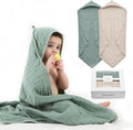 Hooded Baby Towels for Newborn, 35x35 Inch 2 Pack 100% Muslin Cotton Baby Bath by EveryNewMothersChoice