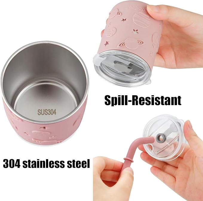 PandaEar Stainless Steel Baby Feeding Set | 2 Divided Suction Plates, 2 - Image 4