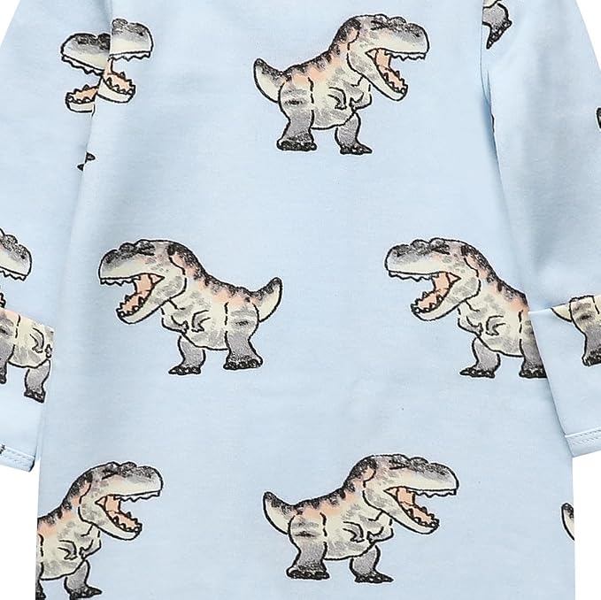 O2 BABY Baby Boys Girls Organic Cotton Zip-Front Sleeper Pajamas, Footed Sleep - Image 2
