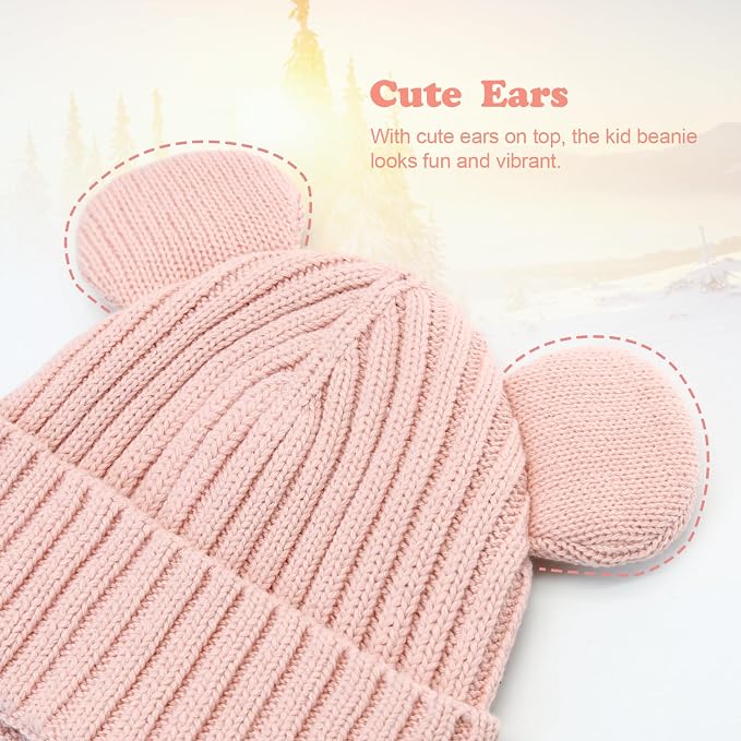 Toddler Boy Winter Beanie Baby Knit Hat Warm Girl Beanies Newborn Cute Hats - Image 3