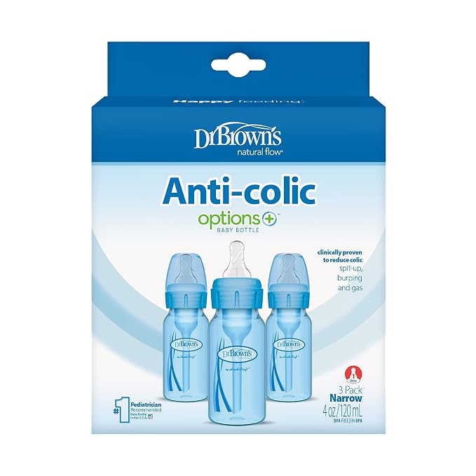 Dr. Brown's Natural Flow Anti-Colic Options+ Narrow Baby Bottles 4 oz/120 mL - Image 4