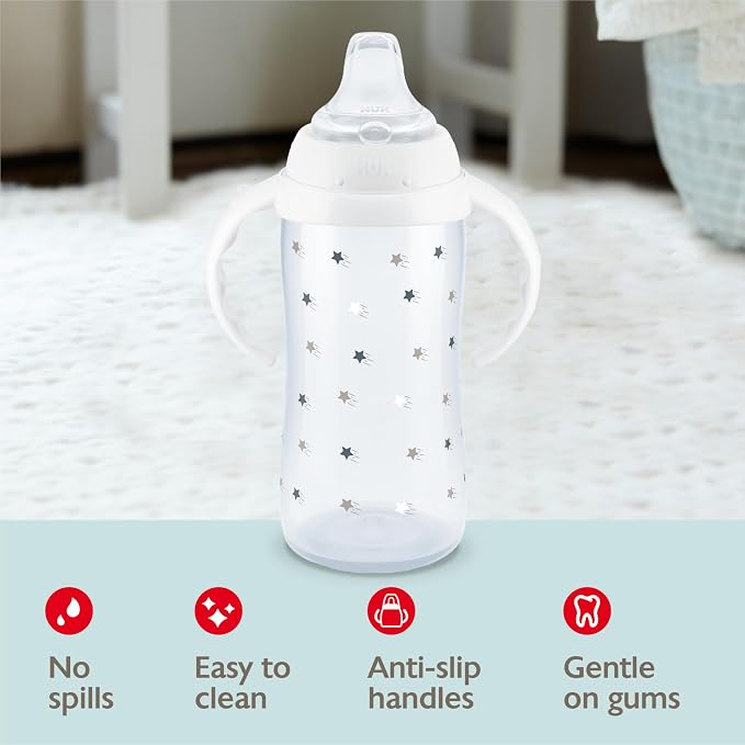 NUK Learner Cup, 10 Oz, Disney's Stitch – Soft Spout, Easy-Grip Handles - Image 3