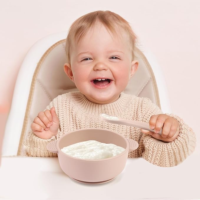 Silicone Baby Feeding Set, 3 Pack Baby Bowls - Image 4