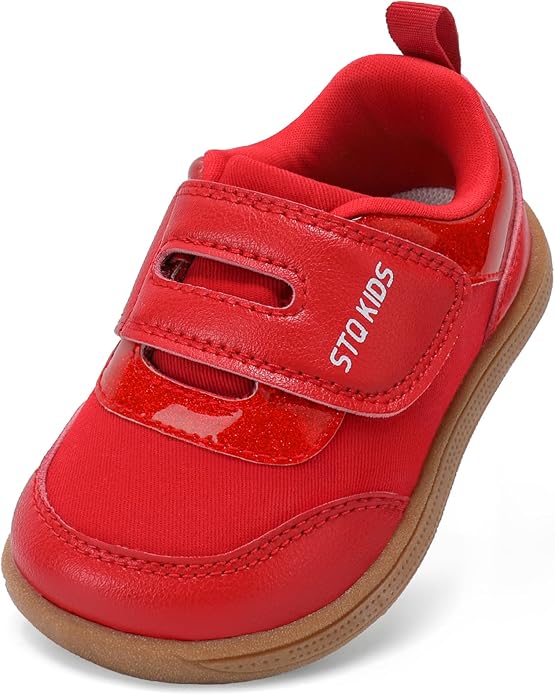 Toddler Wide Toe Box Barefoot Shoes Boys Girls Zero Drop, Baby First Walking by STQKIDS