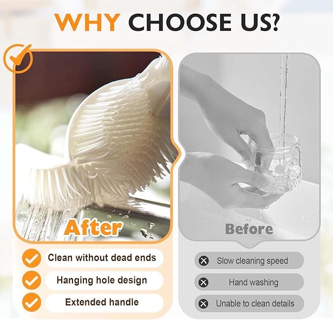 360° Flexible Silicone Bottle Brush - Image 5