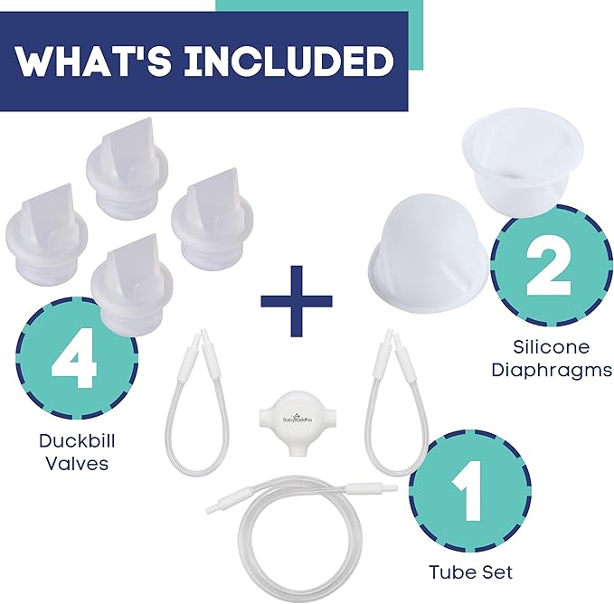BabyBuddha Breast Pump Accessories, 10 Piece Triple Bundle - Image 2