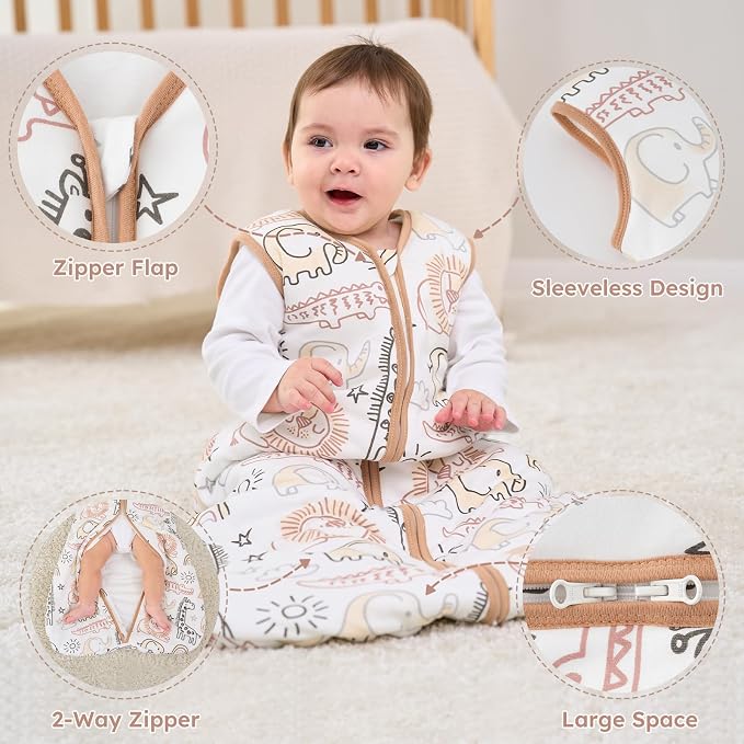 Yoofoss Baby Sleep Sack 0-6 Months, TOG 2.5 Baby Wearable Blanket - Image 6