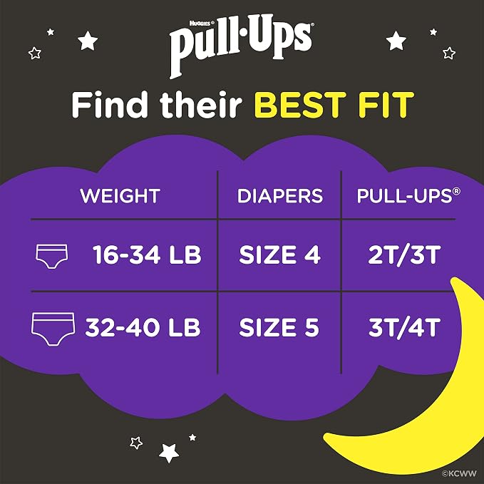 Pull-Ups Girls' Nighttime Potty Training Pants Training Underwear, 21 Ct - Image 5