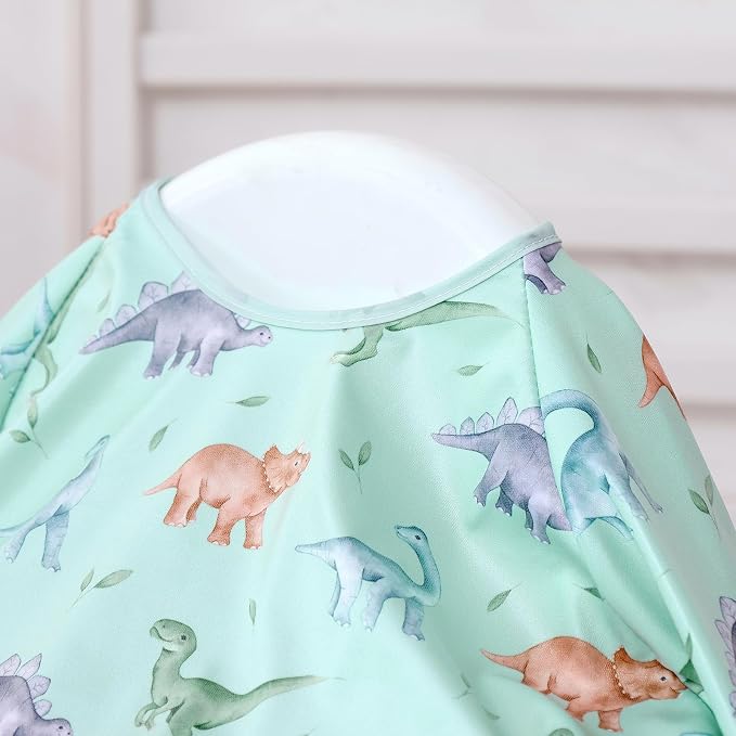 Happy Flute Long Sleeve Baby Bib-Mess Proof Baby Feeding Bibs - Image 9