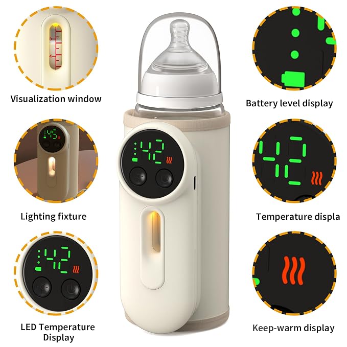 Portable Bottle Warmer for Baby Fast Baby Milk Warmer Multi-Function Milk & - Image 6